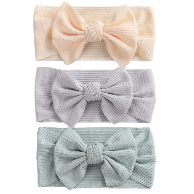 3Pcs/Lot Baby Headband Sets Bow Baby Girl Nylon Headbands Twist Cable Soft Knot Turban Kids Headwear Baby Accessories Haarband 20