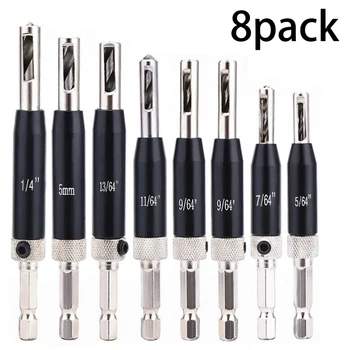 

Hole Guide Drill bits Positioning Drilling Hardware Tools 8/17pcs Black
