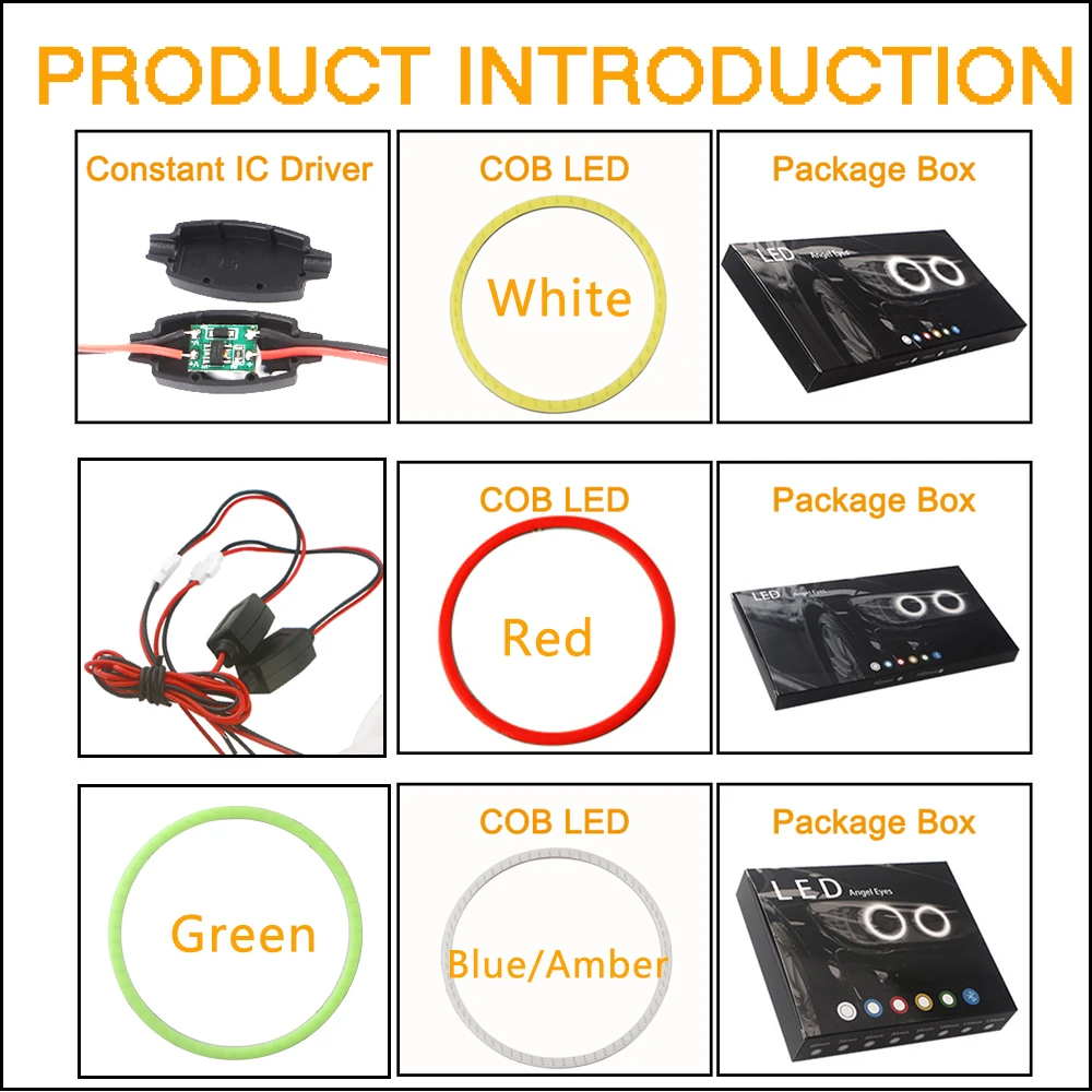 2pcs Cob Led Angel Eyes Auto Halo Ring für Auto Motorrad