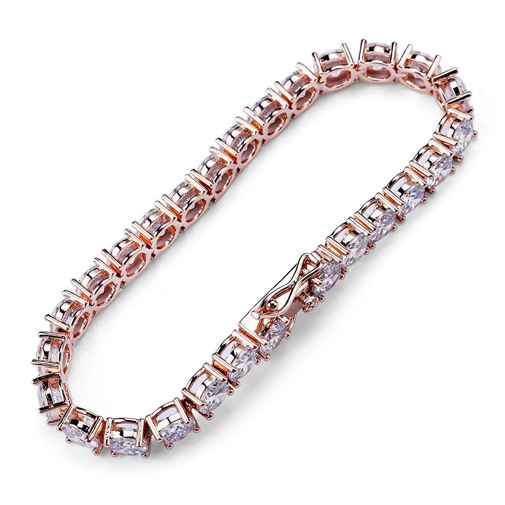 Для мужчин и женщин хип-хоп золото Iced Out кубический циркон теннисная цепь Подвески Bling ювелирный браслет браслеты для мужчин и женщин Подарки