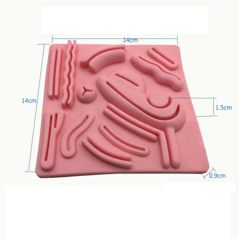 3D Силиконовые лапароскопические моделирование сшивание модуль хирургическая тренировка кожи подкладка для наложения шва мягкие реалистичные для обучения демонстраций - Цвет: C