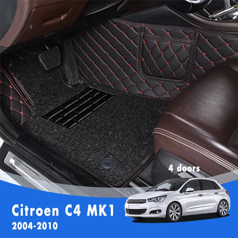 Kit 4 Tapis de sol Auto pour CITROEN C4 de 2004 à 2010