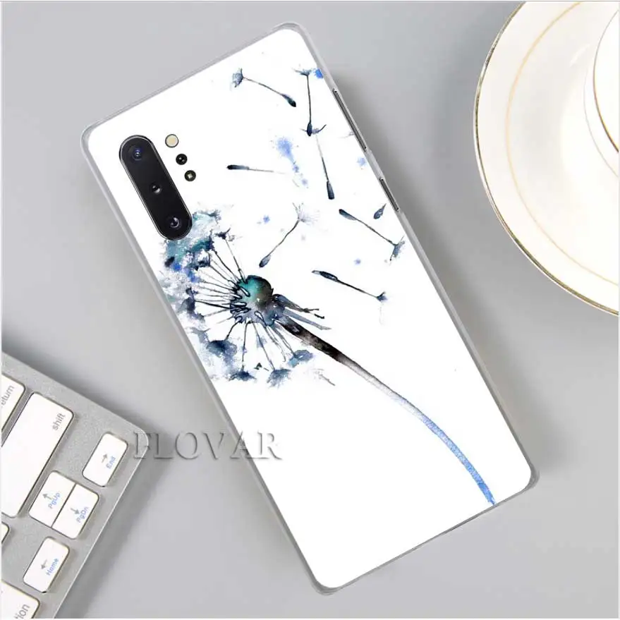 Акварельный цветок Одуванчик Лотос Лаванда Чехлы для samsung Galaxy Note 10 S10 Plus 5G S10e A30 A40 A50 A60 A70 M40 жесткий чехол