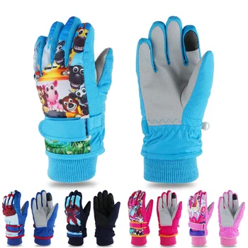 

Winter Waterproof Ski Gloves For Kids Warm Snowboarding Ski Gloves Girls&Boys Outdoor Windproof Wear Resistant Snowboard Gloves