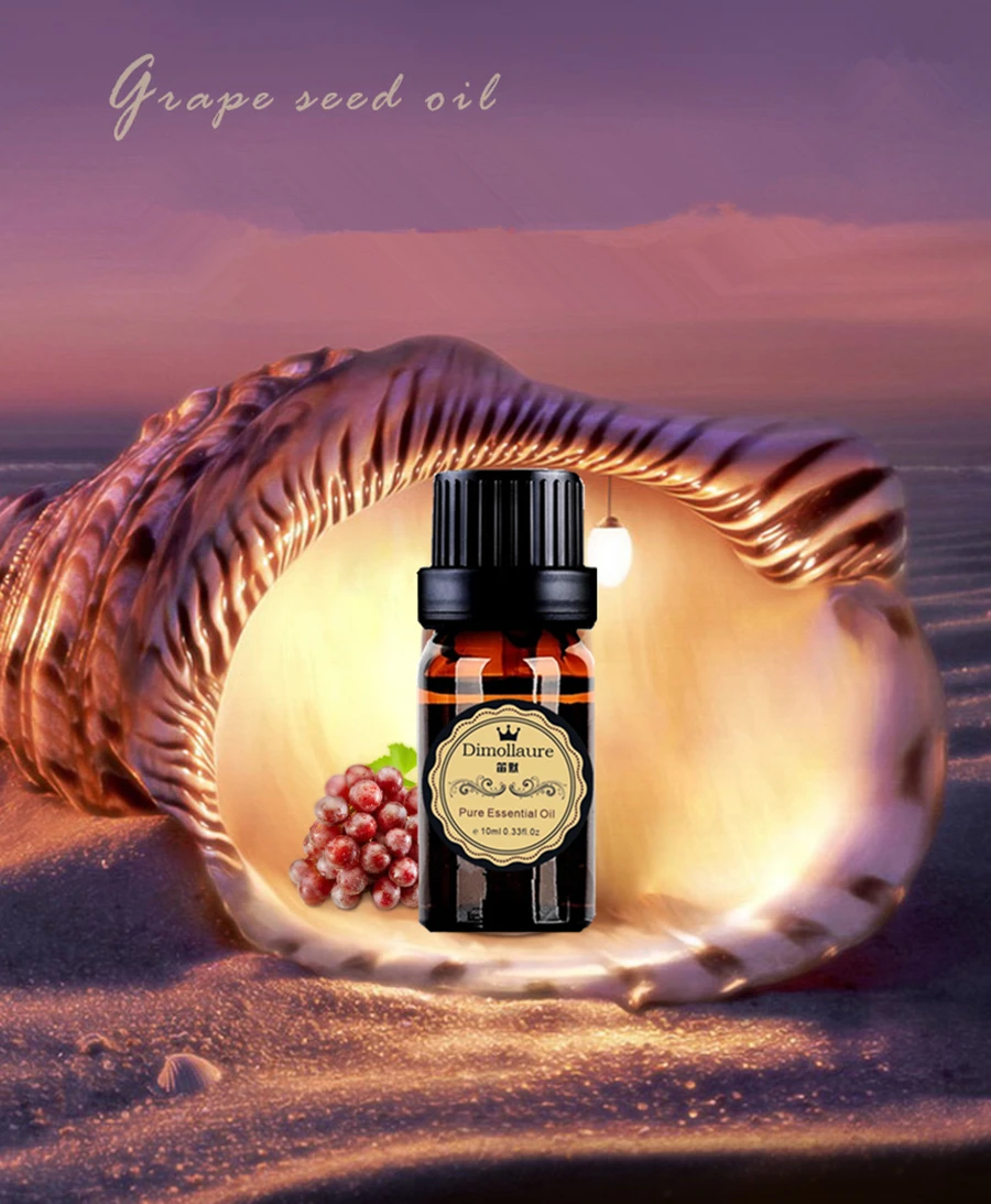 Dimollaure drop shipping organic Grape Seed essential oil Base oil body massage oil Skin care Hair care plant oil