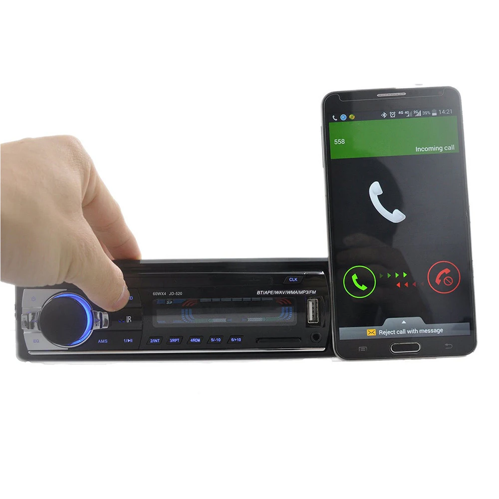 Автомобильная стереосистема Bluetooth V2.0 In-dash 1 Din автомобильное FM радио ISO мощность USB/SD/AUX вход приемник SD USB MP3 плеер аудио приемник