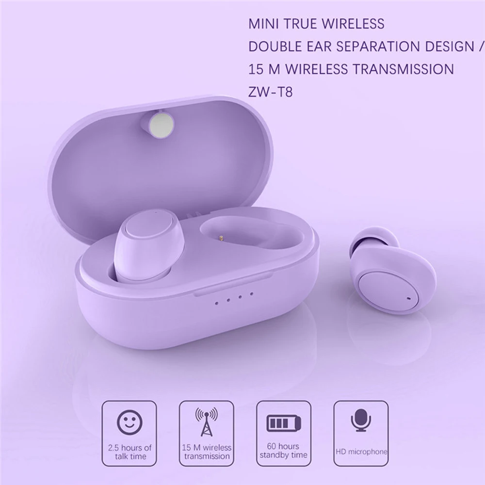 T8 TWS, беспроводная bluetooth гарнитура, Bluetooth 5,0, стерео спортивные наушники, IPX5, водонепроницаемые bluetooth наушники, наушники, зарядная коробка