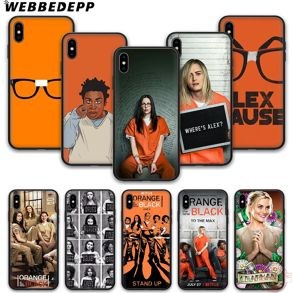 WEBBEDEPP Оранжевый Новый черный мягкий силиконовый чехол для телефона из ТПУ iPhone 5 6 7
