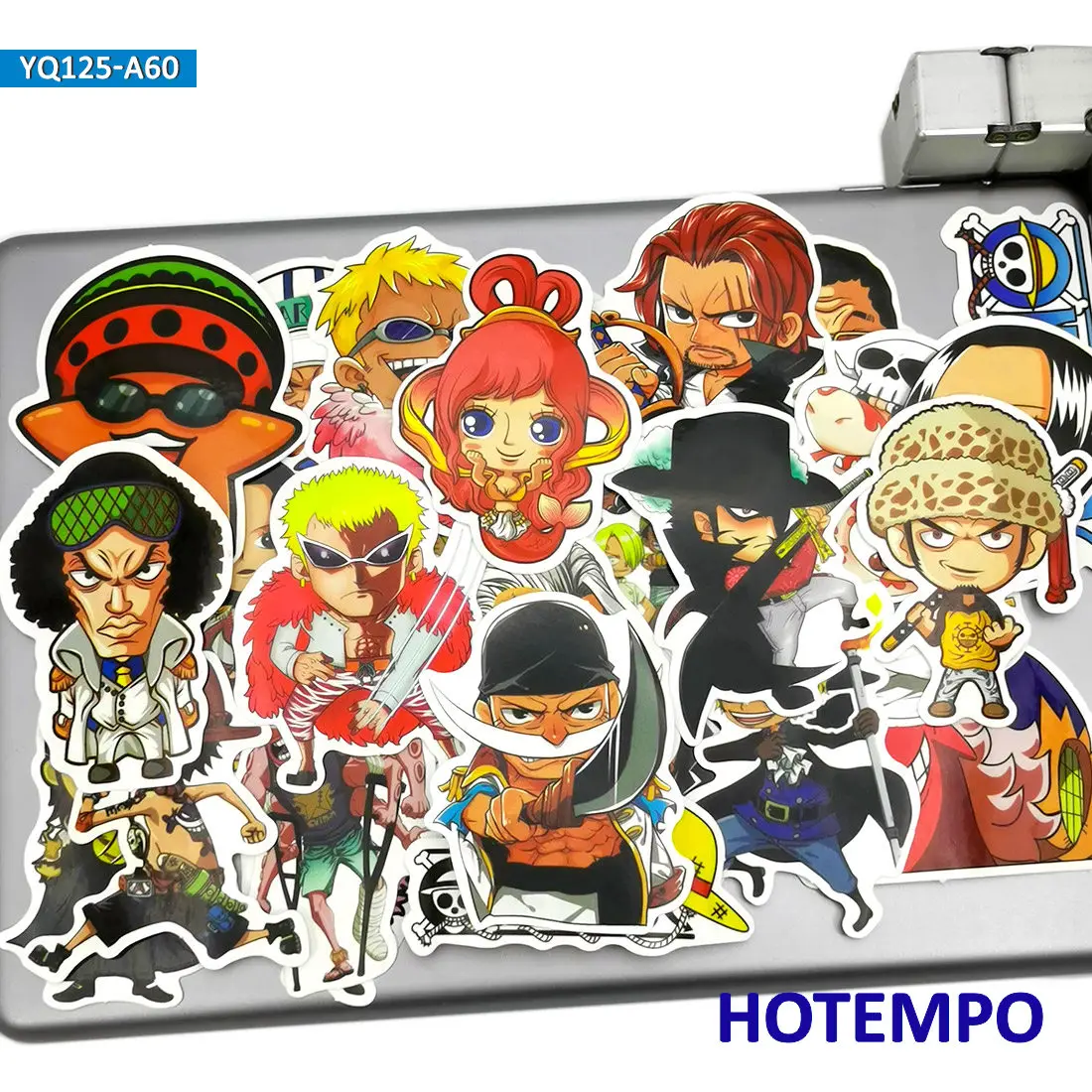 60 шт. японский аниме one piece Луффи Зоро Нами и Чоппер ТВ мультфильм наклейки детский, для мобильного телефона ноутбука багаж чехол комические наклейки