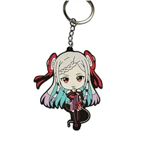 Douyin Стиль Знаменитостей мультфильм анимация односторонний резиновый брелок кулон маленькая девочка ПВХ гибкий клей брелок Customizabl