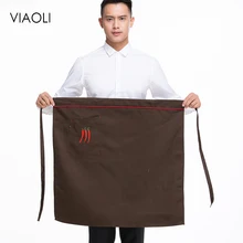 Cheap Kitchen Cooking Apron Work Dining Half-length Long Waist Apron Catering Chefs Hotel Waiter Uniform Essential Supplies embroidery Cheap Kitchen Cooking Apron Work Dining Half-length Long Waist Apron Catering Chefs Hotel Waiter Uniform Essential Supplies embroidery