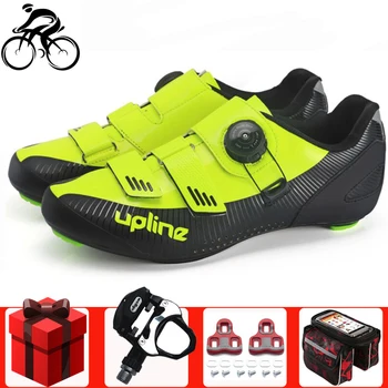 

Road cycling shoes Professional racing men sneakers women adult professional athletic breathable ultralight green sport shoes