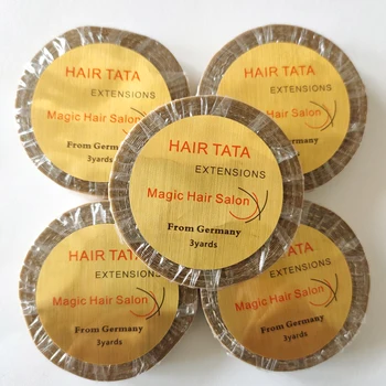 

30Rolls 1cm*3 yards Germany Hair TATA EXTENSIONS Magic Hair Salon tape for tape hair extension/lace wig/toupee