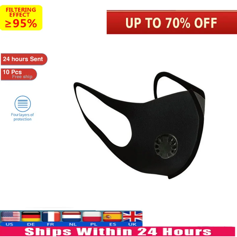 

5/10/20pcs Valved Dust N95 Masks Anti PM2.5 Dustproof Proof Face Mouth Mask As KF94 KN95 ffp3