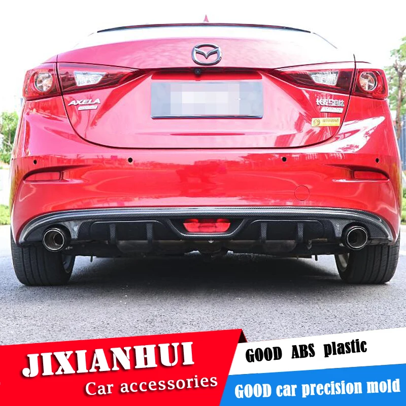 

For Mazda 3 Axela Body kit spoiler 2017-2019 For Axela SCK ABS Rear lip rear spoiler front Bumper Diffuser Bumpers Protector