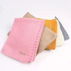 Детское одеяло вязаные пеленки для новорожденного супер мягкое одеяло для малышей детские постельные принадлежности одеяло для кровати