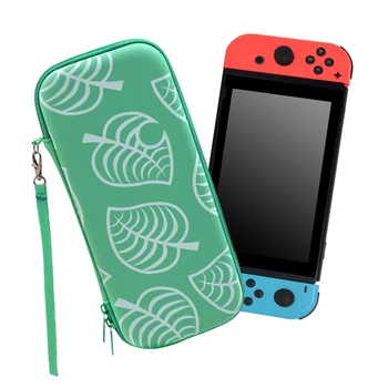 

Green Leaf Portable Hard Shell Carrying Case Waterproof Storage Bag w Lanyard Game Accessories for Nintendo Switch Switch Lite
