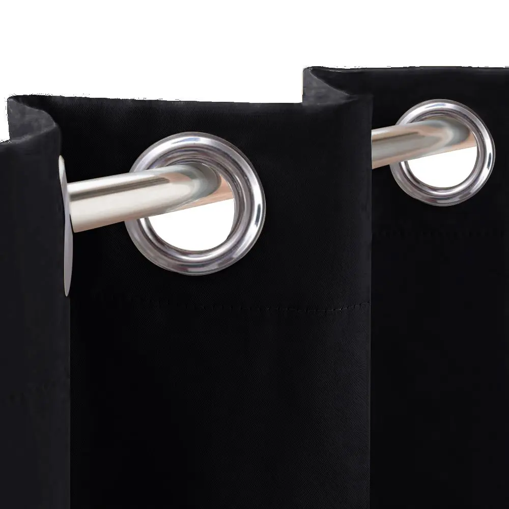 NICETOWN Blackout Tier Valance Curtain Thermal Insulated  Grommet Top Curtain Panel with Eyelets for Kitchen Half Window ,1Pair