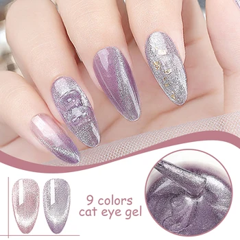 

9D cat's eye Nail Gel Polish For Nails Magnetic Colorful Nail Art color Changing Nail Polish Bright Soak Off UV Gel Varnish