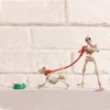 Mini Pose Skeleton Doll/Dog Joints Moveable Action Figure Collection Halloween Dollhouse Model Decorations Set for Friends 1