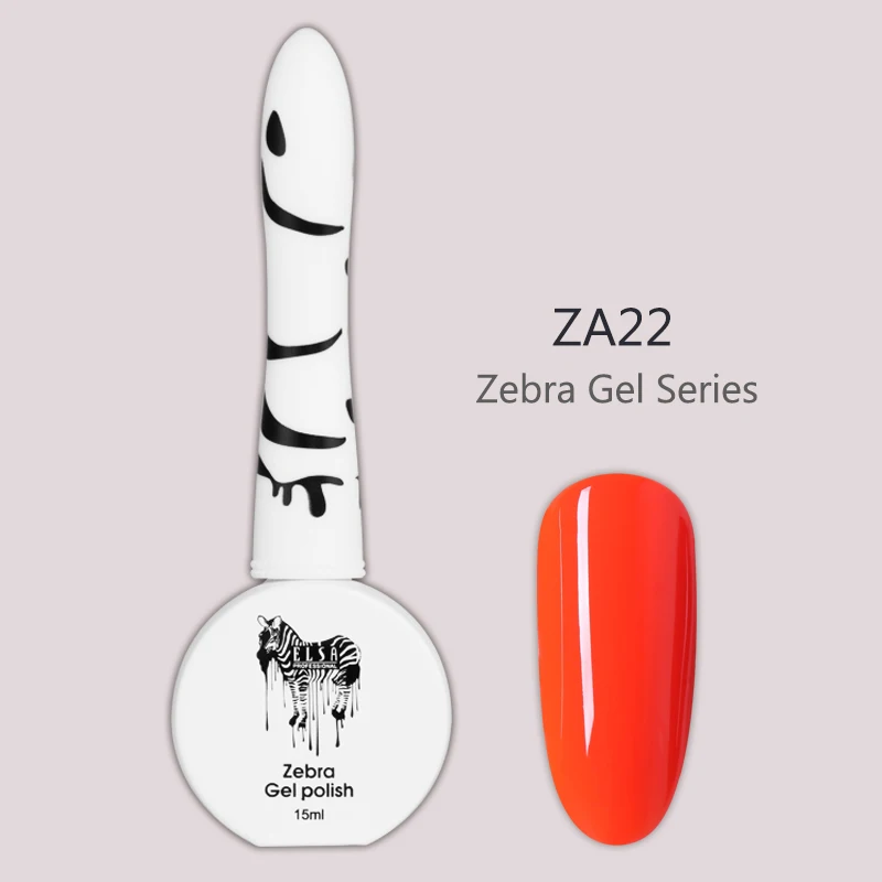 Elsa Гель-лак для ногтей Дизайн ногтей маникюр Лак Зебра ГЕЛЬ 72 цвета 15 мл замачиваемый эмалированный гель лак - Цвет: ZA22
