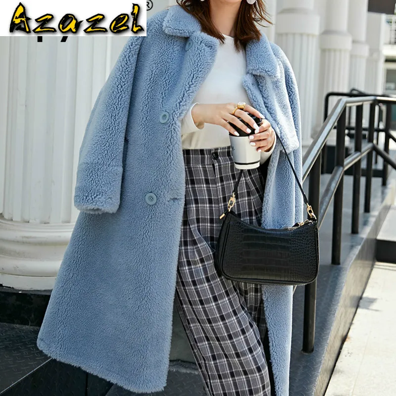 

Real Fur Coat Wool Jacket Autumn Winter Coat Women Clothes 2020 Korean Vintage Sheep Shearling Suede Lining Women Tops ZT3761
