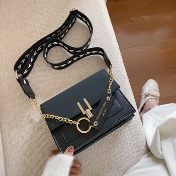 

2020 New Mini Handbags Women Fashion Ins Ultra Fire Retro Wide Shoulder Strap Messenger Bag Purse Simple Style Crossbody Bags