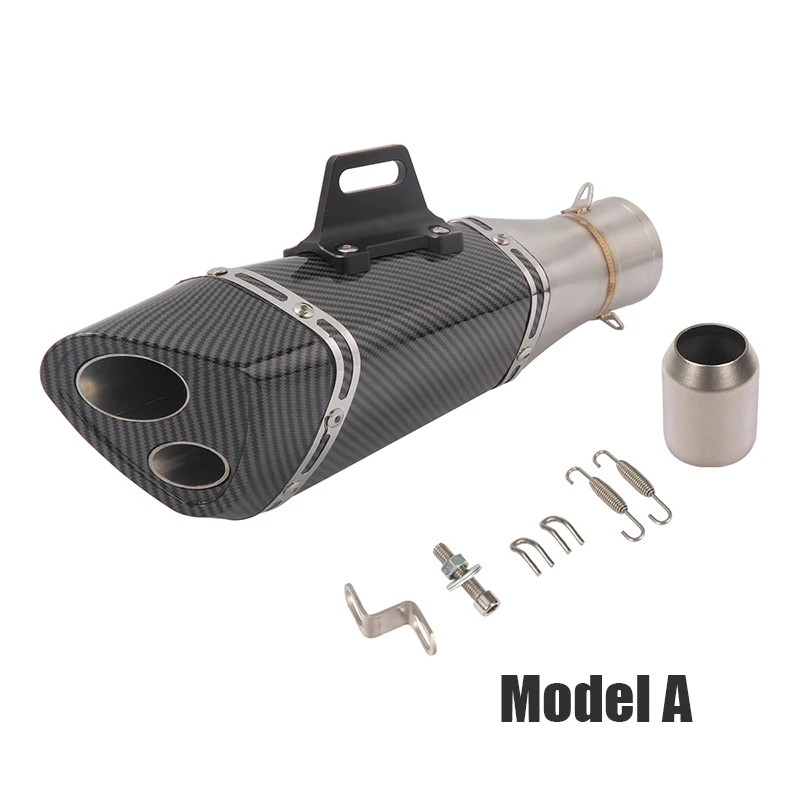 Motorcycle Exhaust System Muffler Escape Tip Tail Pipe for Universal 51/60.5mm