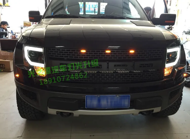 Автомобильный Стайлинг светодиодный HID Rio светодиодный чехол для фары для Ford Raptor F150 2008- Биксеноновые линзы ближнего света