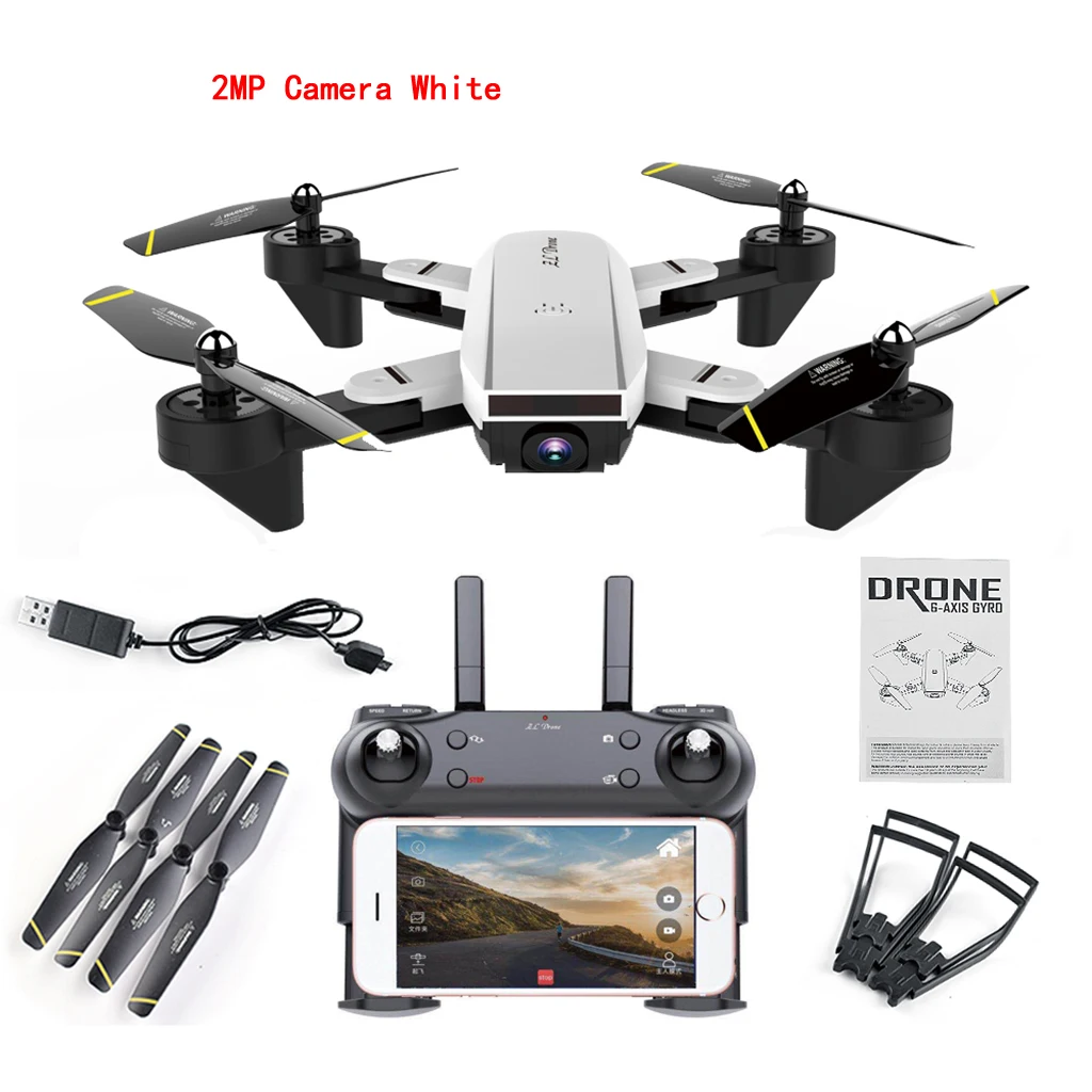 2MP Camera White SG700 SG700 FPV RC квакоптер с 0.3MP 2MP широкоугольный оптический режим наблюдения камера Складная селфи Дрон высота удержания Безголовый - Цвет: 2MP Camera White