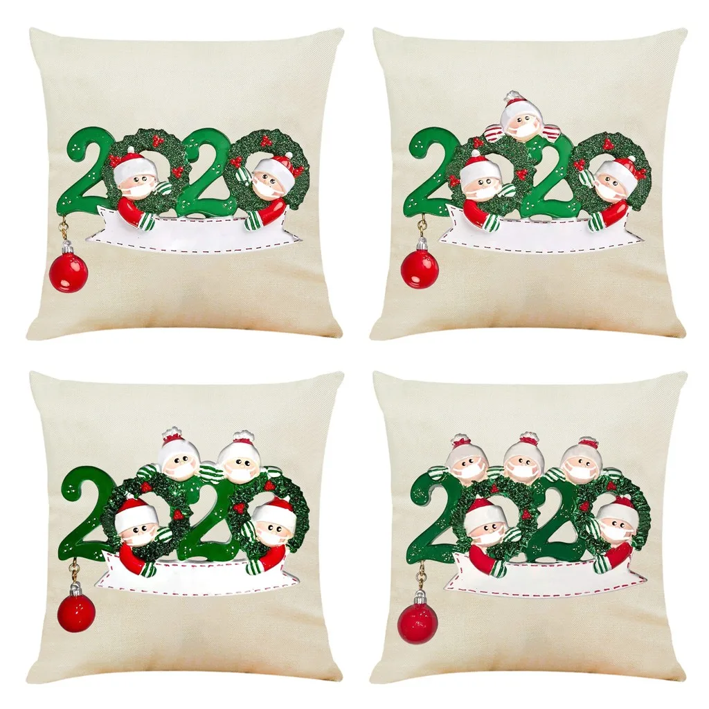 Xmas Cartoons Christmas Pillow Case Home Decoration Cushion Cover Decorative Pillows Sofa Living Room Pillowcase | Дом и сад