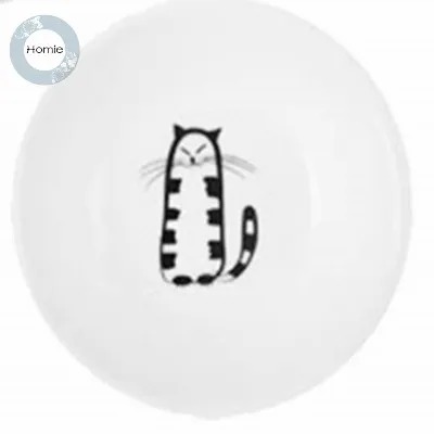 6 шт./1 шт. мини-пластина керамика мультяшное блюдо креативный милый кот маленький соусник форма креативное блюдо для закусок салат обеденный поднос соус блюдо - Цвет: 1 piece