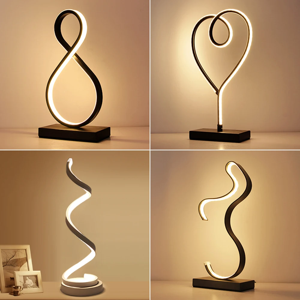 

Modern LED Table Lamps Indoor Decoration Desk Lights Bedroom Reading Lighting 15W Remote Control Bedroom Study Desk Lamp Nordic