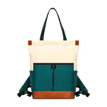 

Nylon Waterproof Laptop Backpack Student Schoolbag Color Matching Multi-Function Backpack Ladies High-Capacity Hand Bag Shoulder