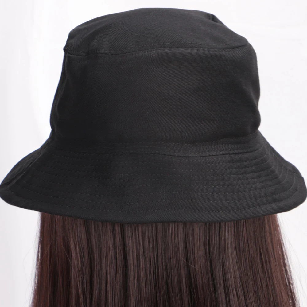 ONYX Long Wave 22inch Fisherman Hat Hair Wig Synthetic Wigs Hair Naturally Connect Adjustable Hat Wig For Women Outdoor