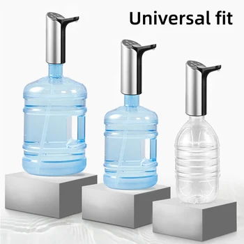 

Sterile Portable Electronic Drinking Water Bottle Pump USB Charging Water Juice Dispenser Outdoor Home Universal Type 12.5x17cm