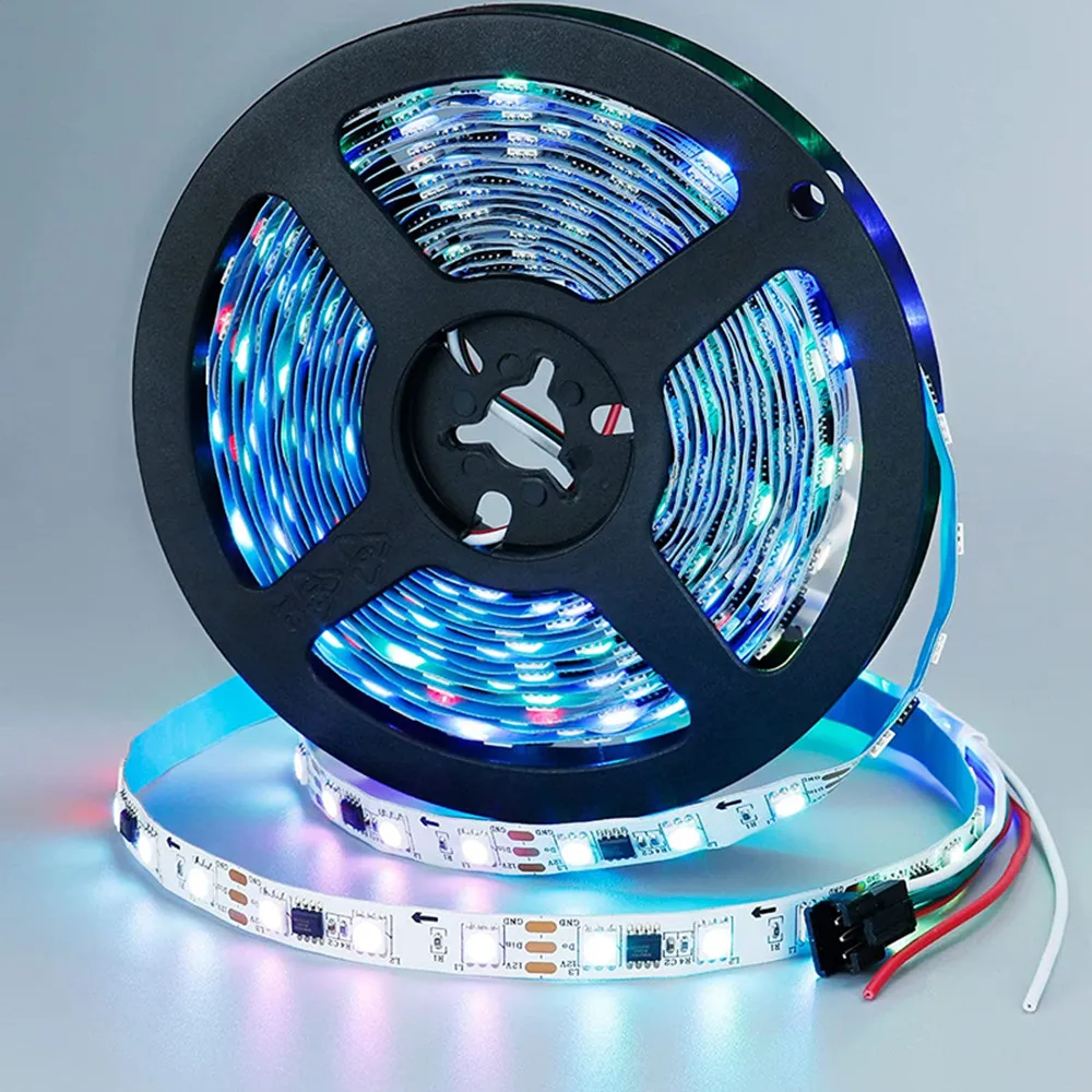 

WS2811DC12V 5M LED Pixel Strip Light Rgb Full Color 5050 Led Strip Ribbon Flexible Addressable Digital LED 5m/roll Waterproof I