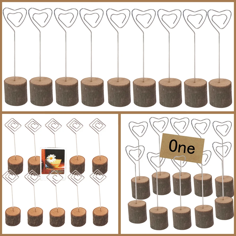 10 шт./компл. деревянный держатель карточки с именем гостя Сердце Зажимы "медузы" Свадебные сувениры держатель карточки с именем гостя Таблица фото Памятка номер зажимы база