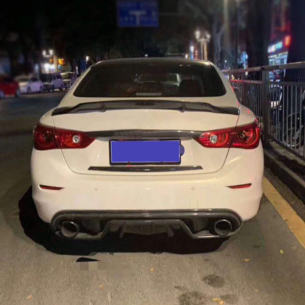 Спойлер багажника из углеродного волокна для Infiniti Q50 2013- спойлер заднего крыла крышка багажника