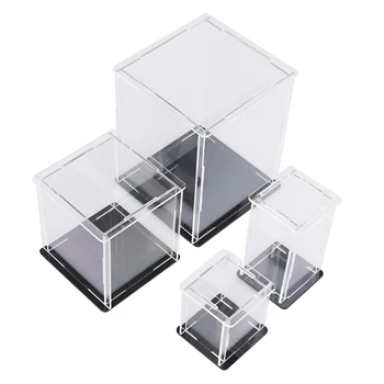 

Hot sale Acrylic Display Case Self-Install Clear Cube Box UV Dustproof For Basketball Action Figures