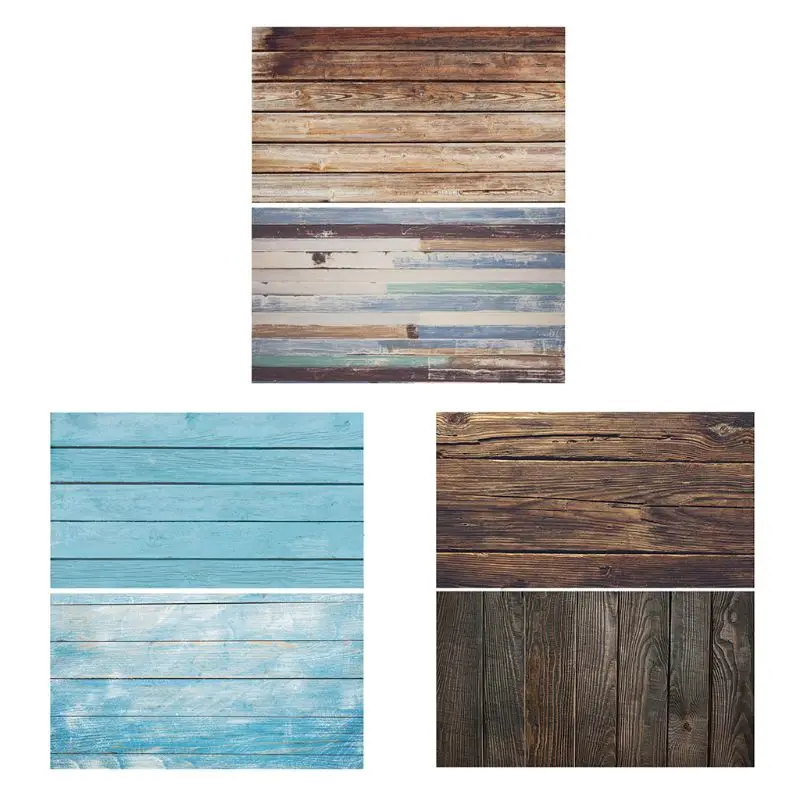 56x88cm Double Sides Wood Grain Cement Wall Vintage Photography Background Backdrop Paper Board Prop For Food 72XF