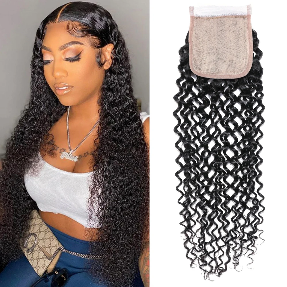 Brazilian Straight Silk Base Lace Closure Free Part Natural Color Body Wave Lace Closure 16-20 Julia Hair Curly Lace Closure (3)