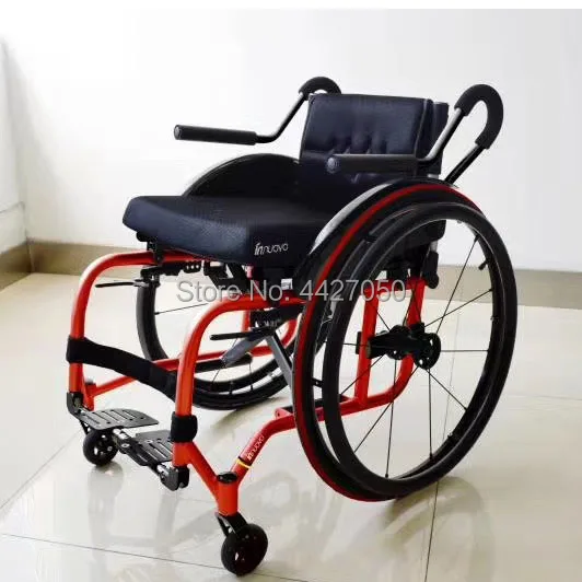 

2019 Free shipping High-end sports wheelchair disabled lightweight folding manual sports wheelchair