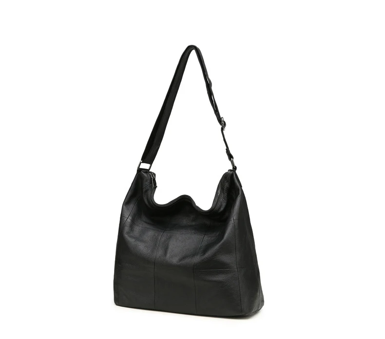 Последняя Небольшая женская кожаная сумка Хобо модная большая повседневная черная сумка для отдыха хозяйственная сумка