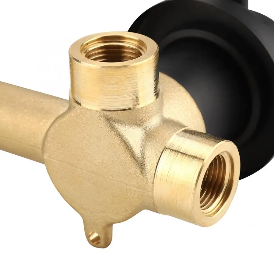 1/2 M2137B латунный Смеситель для горячей и холодной воды, кран для раковины ванной комнаты, матовый черный медный кран с креплением на стену