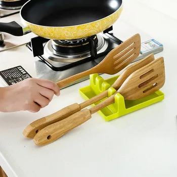 

1Pc Kitchen Heat Resistant Silicone Spoon Rest Cooking Utensil Spatula Holder