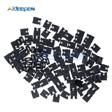 100 шт./лот 2,54 мм стандартная печатная плата мини микро Перемычка крышка для 2,54 мм Заголовок(Шунты) короткого замыкания блок перемычка