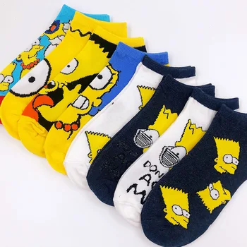 

Trendy Funny Cartoon Men's Cotton Socks Invisible Low Cut Ankle Sock Summer Casual Breathable Short Socks Unisex & Women