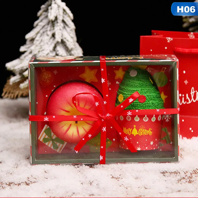 Рождественский подарок кекс Хлопковое полотенце свеча Natal Noel Новогоднее украшение Рождественские украшения для дома детей - Цвет: 6