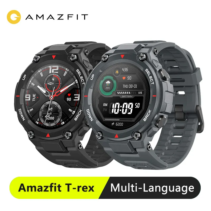 Смарт часы Amazfit T rex Bluetooth 5 0 14 спортивных режимов 5ATM GPS Батарея 20 дней|Смарт-часы| |